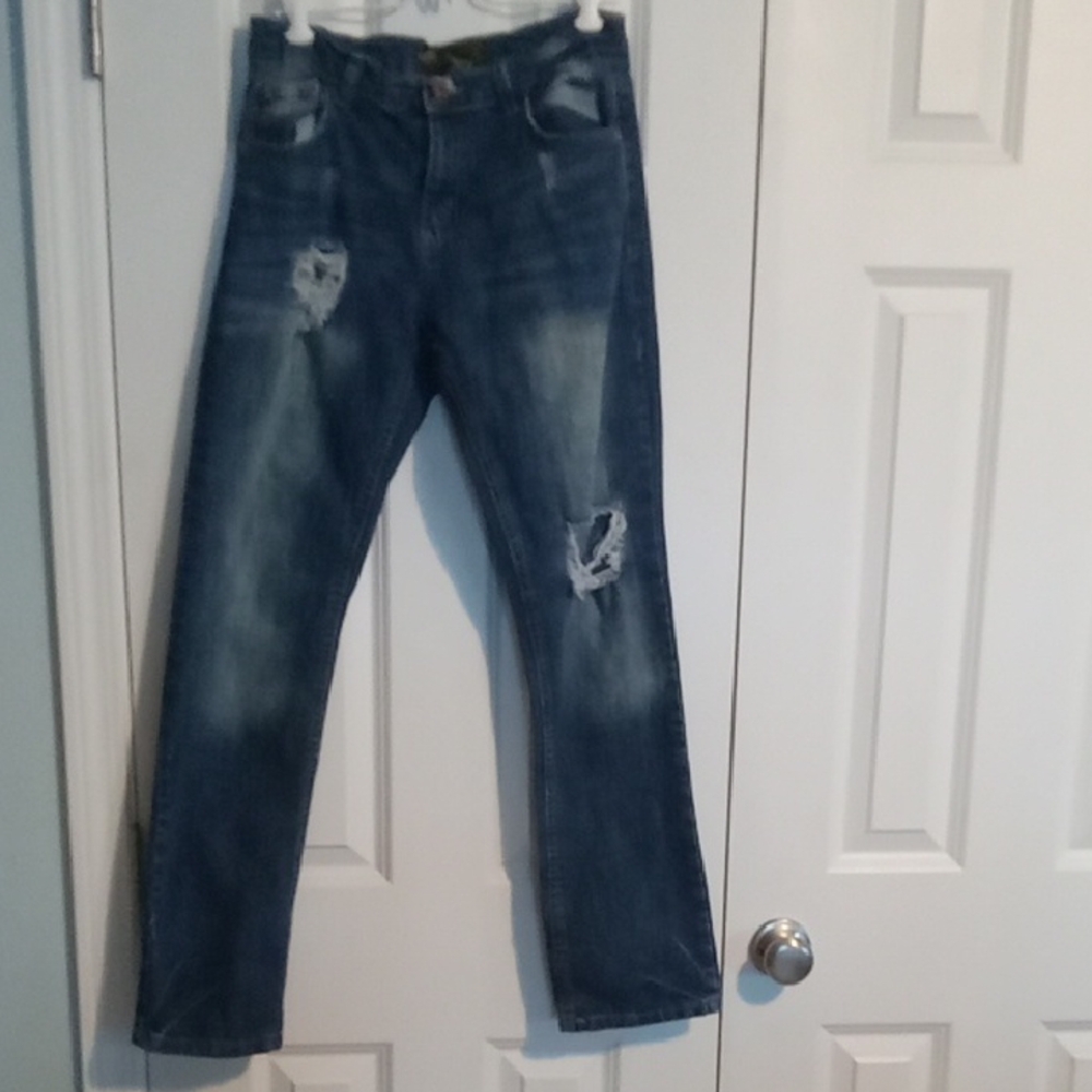 Road Narrows Kids Classic Blue Jeans